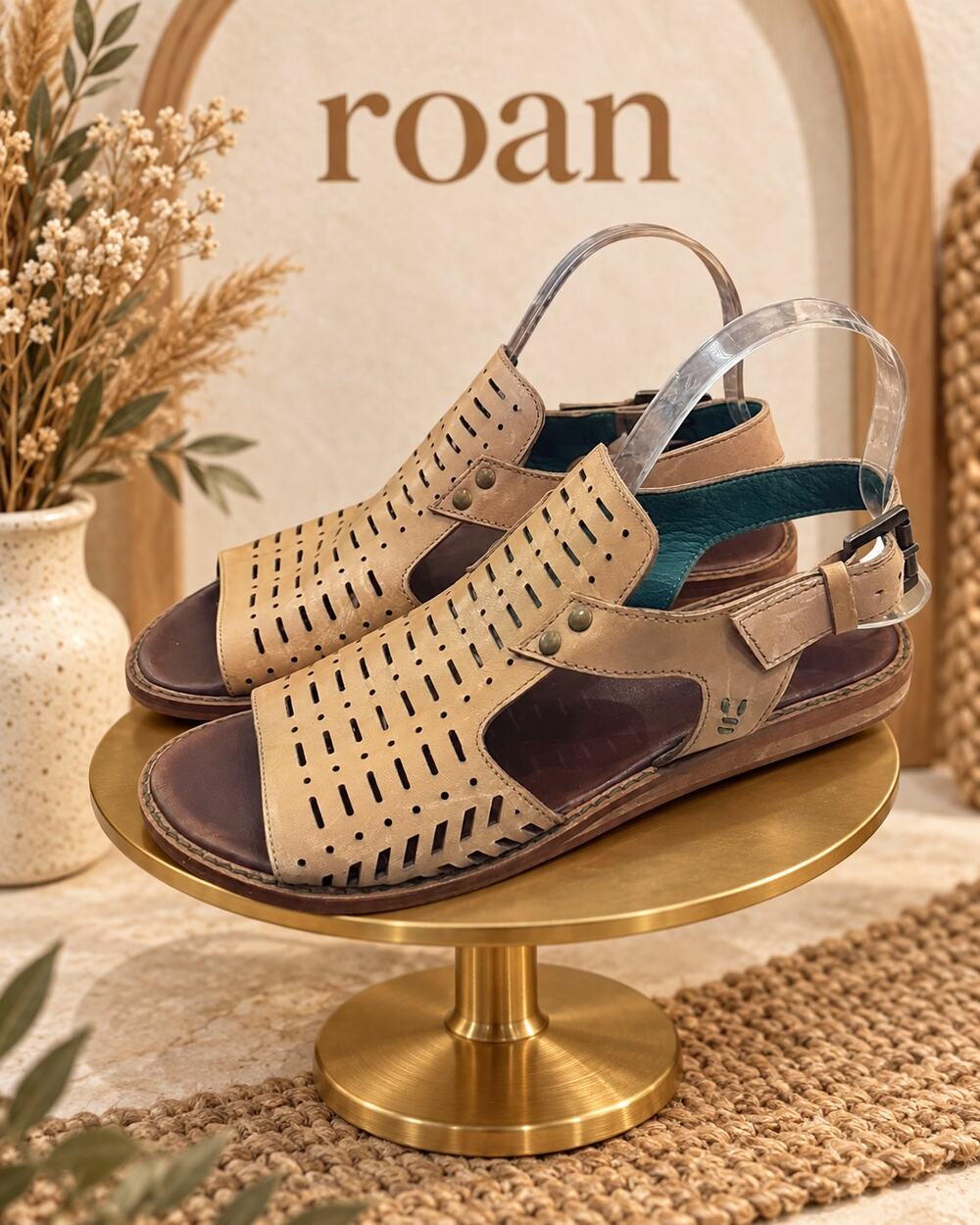 ROAN by Bed Stu Ballad II Leather Slingback Sandals Women’s Size 8